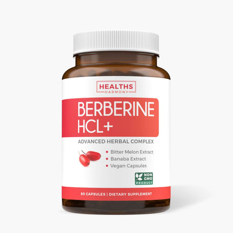 Berberine HCl capsules with bitter melon and banaba extract