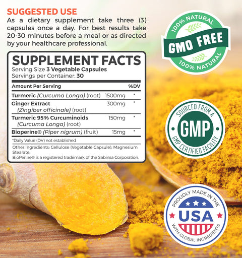 Turmeric Curcumin & Ginger Capsules