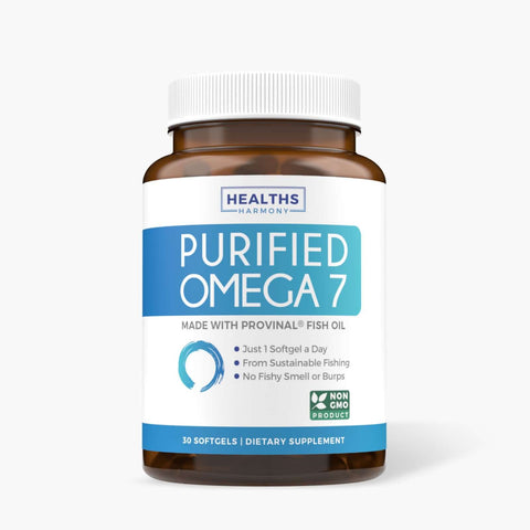 purified omega 7 provinal fish oil capsules
