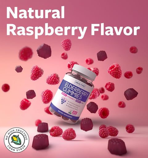 Elderberry Gummies for Adults Immune Support Supplement