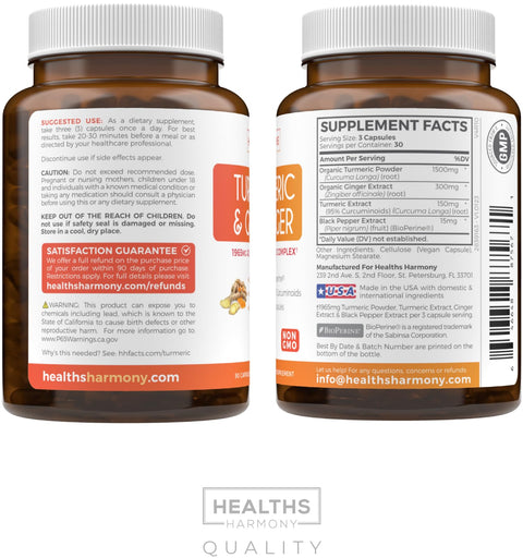 Turmeric Curcumin & Ginger Capsules