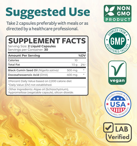 Black Seed Oil + DHA Liquid Capsules